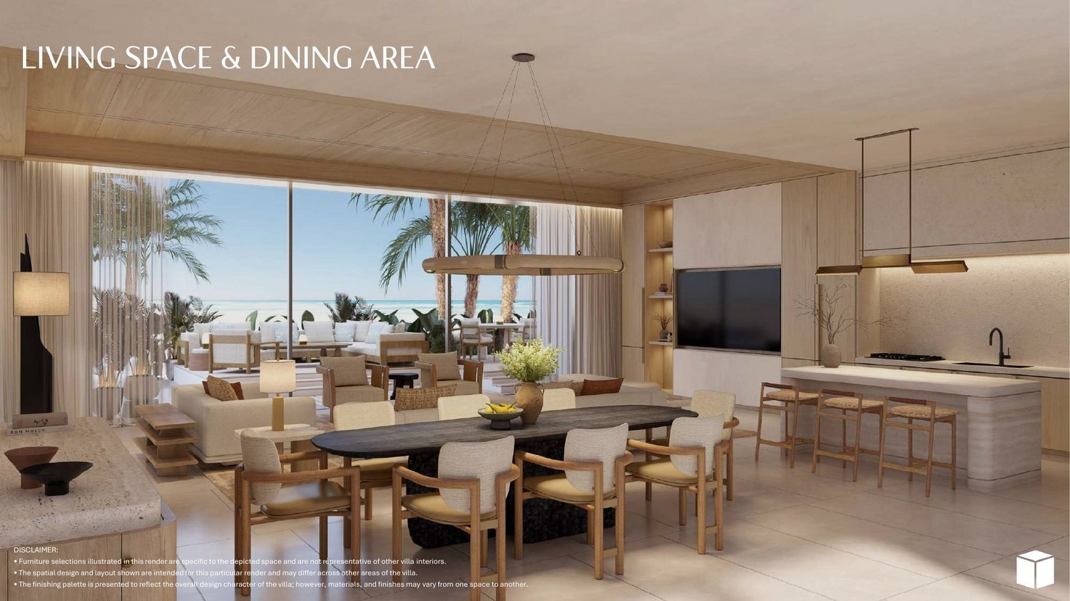 Living and dining with sea view